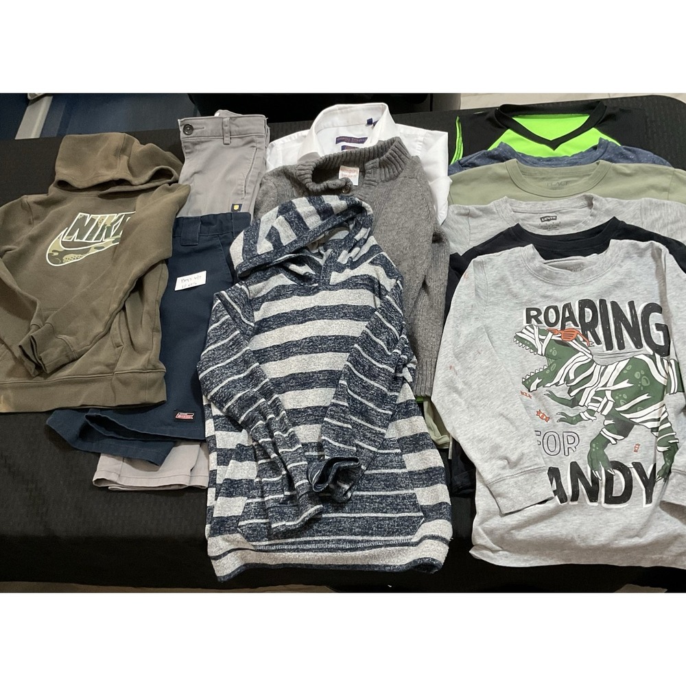 Mixed Brands Outfit Lot Boys 6/7 Nike Levi's Carter's Hoodies Pants Shirts 12pc